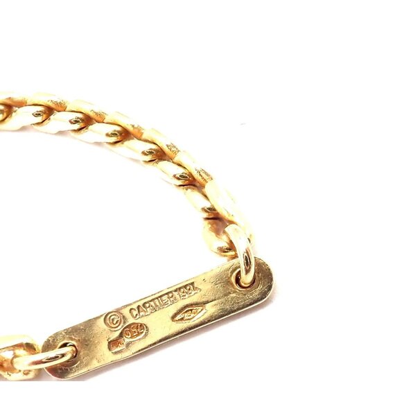 Authentic! Cartier 18k Yellow White Gold Double Heart Pendant Chain Necklace - Picture 8 of 11